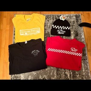 3 shirts and one hat